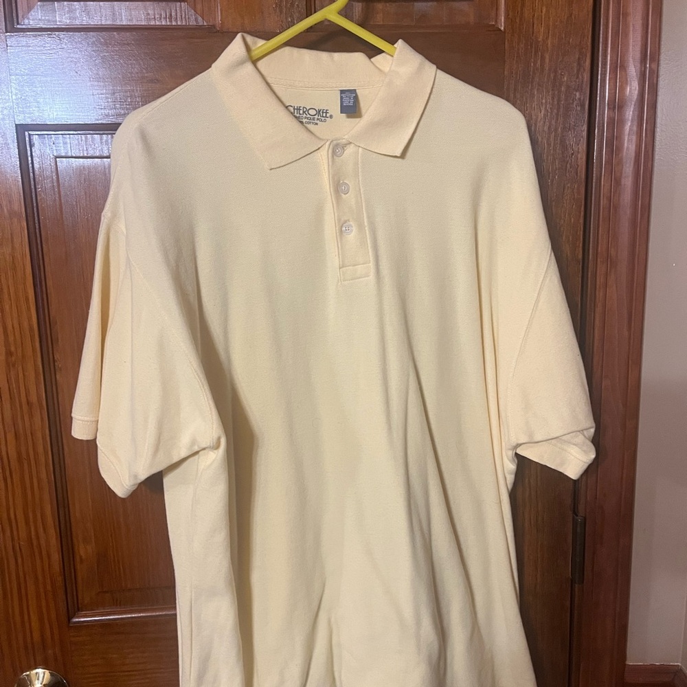 Cherokee Cream Polo with Textured Fabric